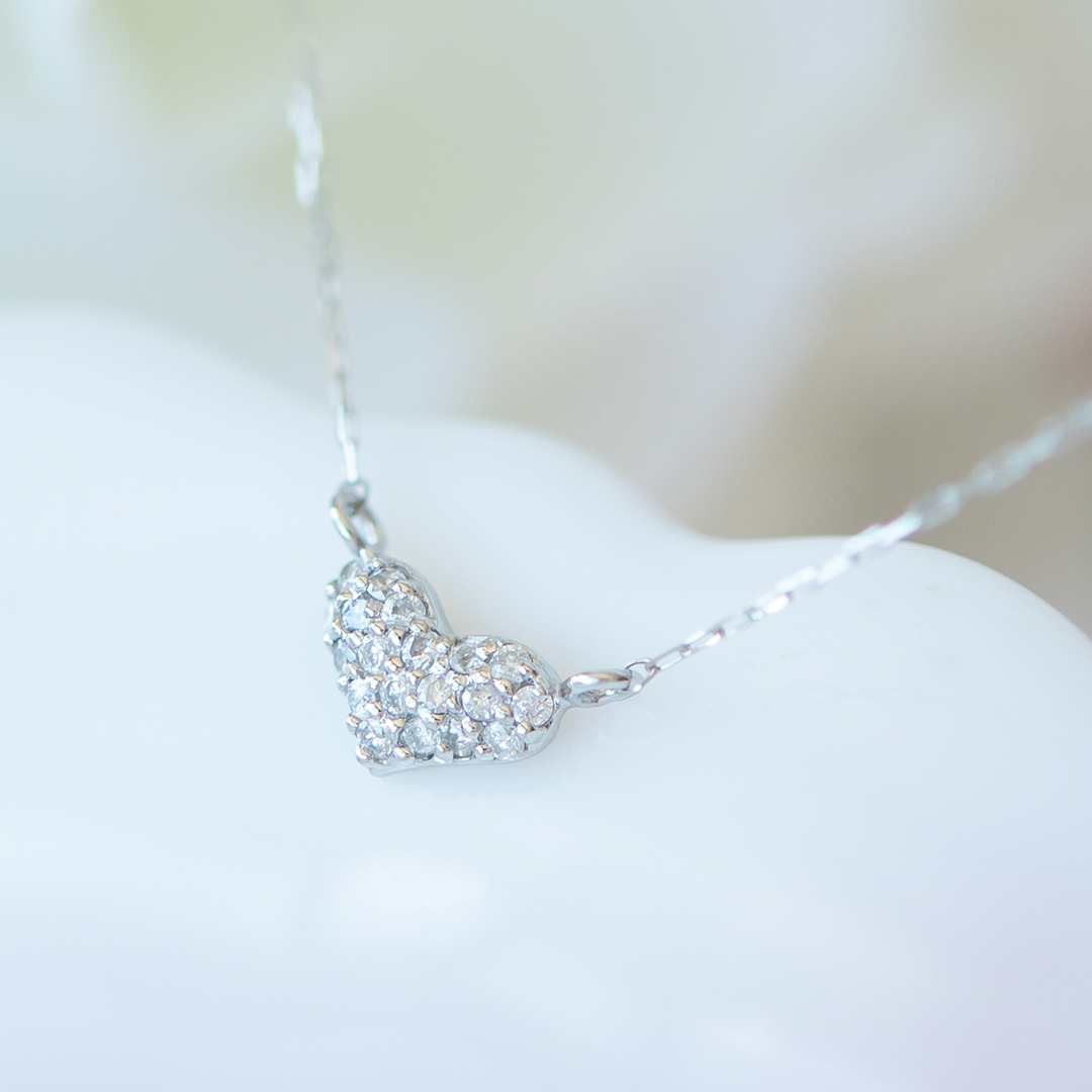 ネックレス プラチナ ダイヤモンド0.1ct(4月誕生石)(パヴェ