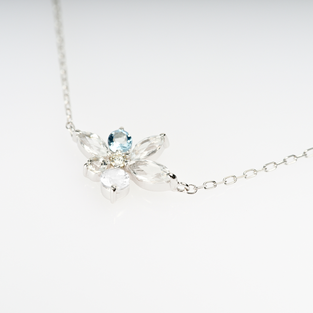 アクアマリン＆プレシャスオパール✴︎14kgfアクセサリー3点