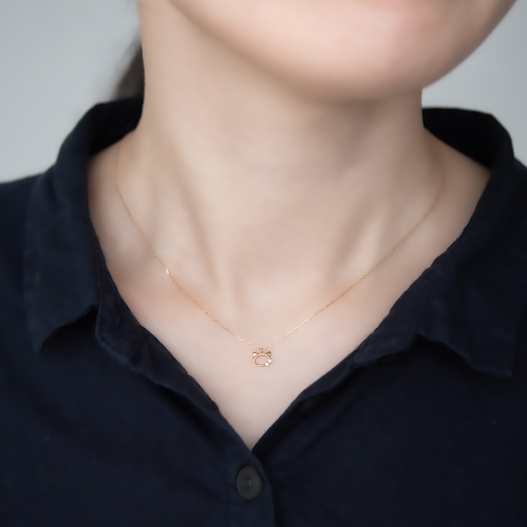 ネックレス K10イエローゴールド ダイヤモンド アクセサリーPePe