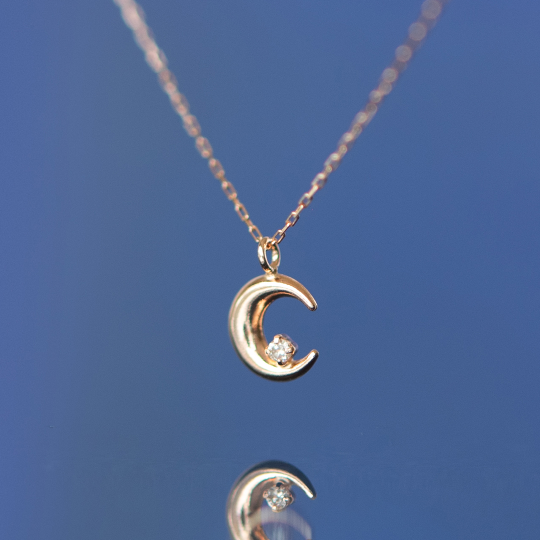 ネックレス K10ピンクゴールド ダイヤモンド アクセサリーPePe