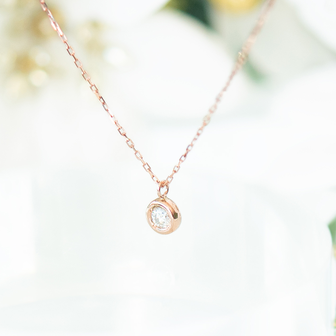 て*る様 クリスマス　ネックレス　　ダイヤモンド　K10 2025 Christmas gift collection】ネックレス K10ピンクゴールド