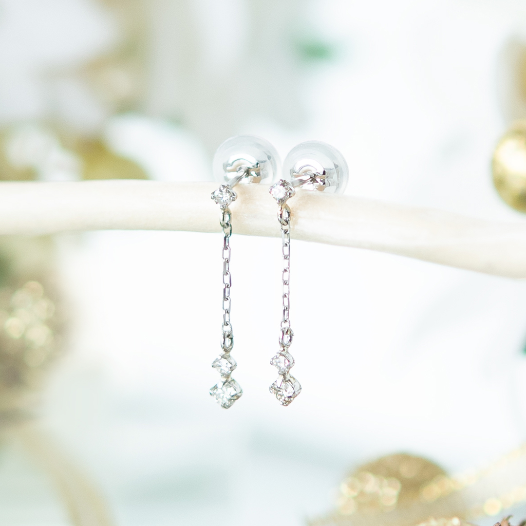 1月20日まで出品/ダイヤモンド パヴェ ピアス プラチナピアス 2025 Christmas gift collection】ピアス プラチナ ダイヤモンド