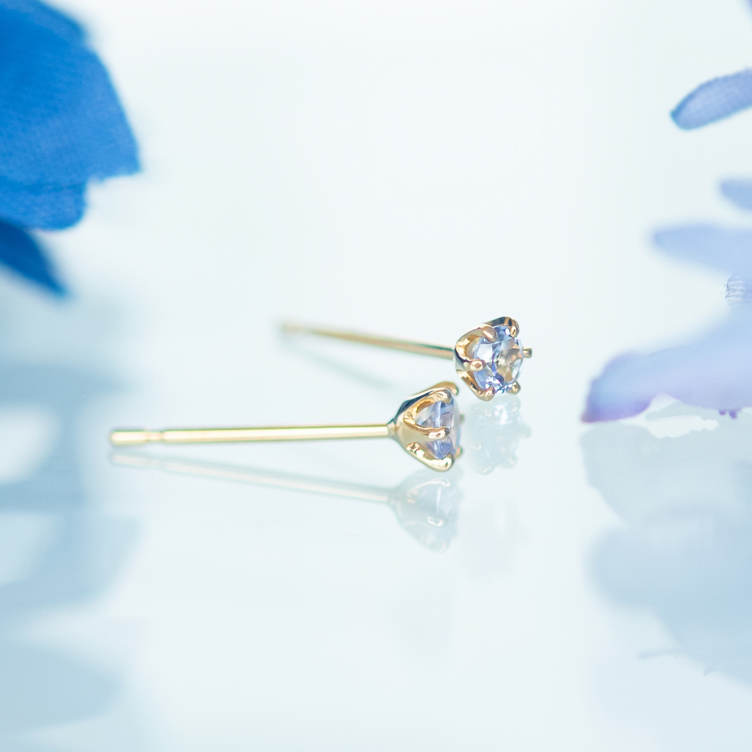 ピアス K18イエローゴールド タンザナイト (12月誕生石) [6252313003