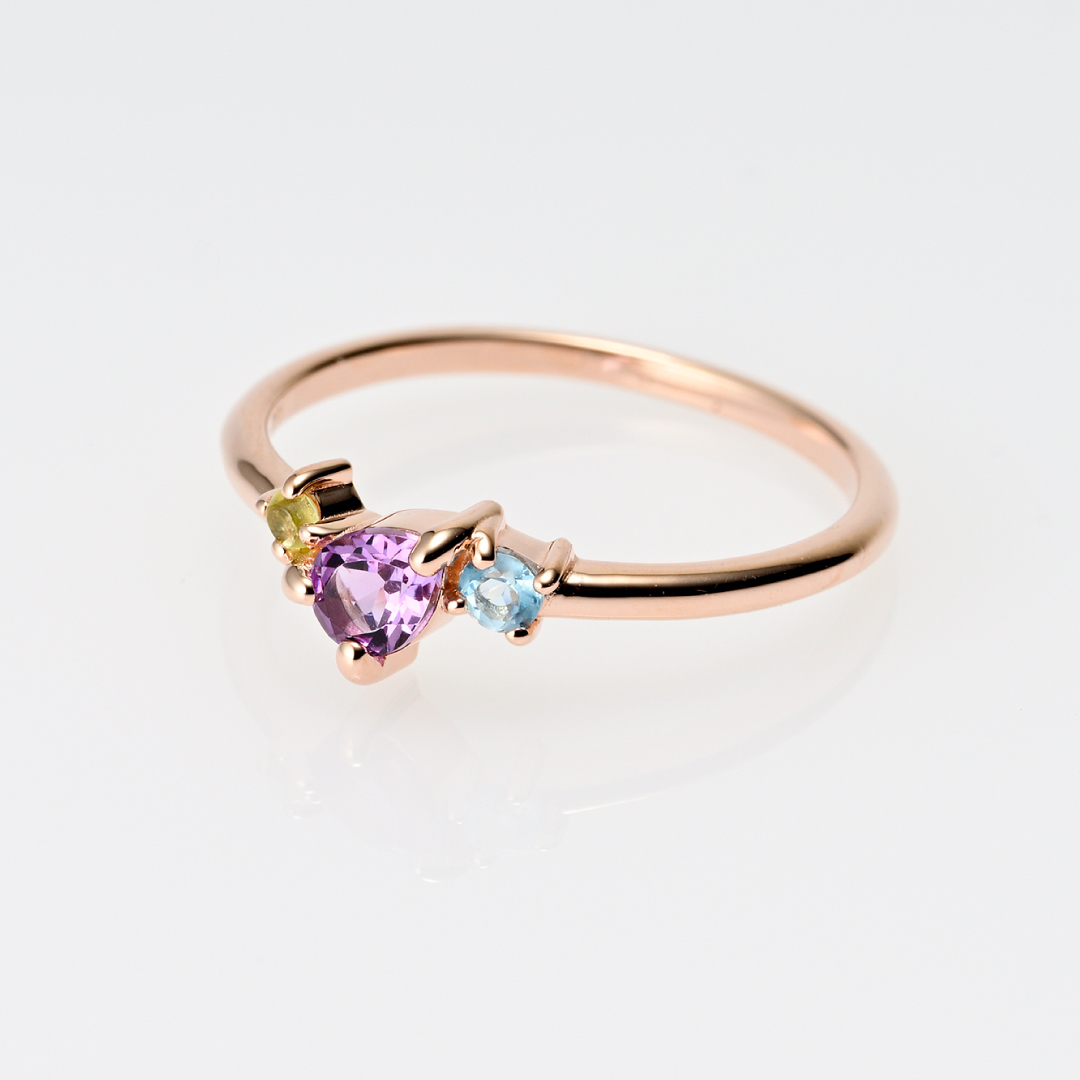 ピンキーリング K10ピンクゴールド(JLージュエルー)(ラベンダー