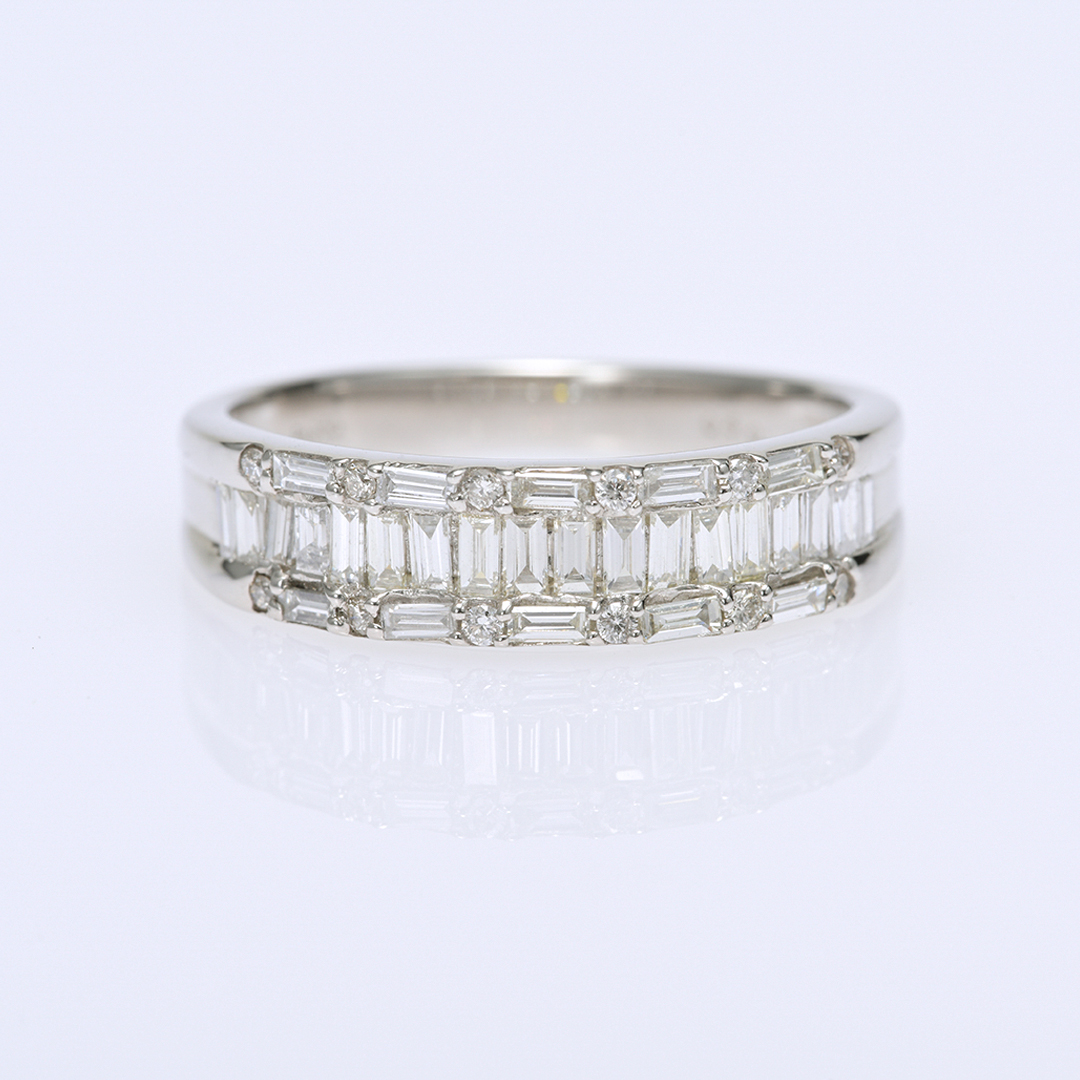 ◇高級◇プラチナバケットカットダイヤモンド1.05ct - リング